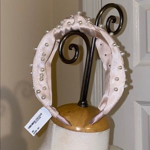 Pink pearl head band